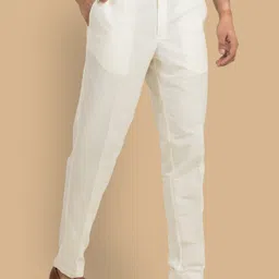trends of ethnic Men's Off White Colour Straight Pant Style Pyjama (Trouser) Men Pyjama-picture-29