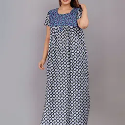 PR PINK ROYAL Printed Maxi Nightdress-image-83