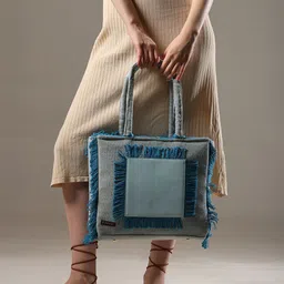 ENSAC Women Self Design Structured Cotton Tote Bag-picture-27