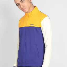 Flying Machine Men Colourblocked Sweatshirt image 4