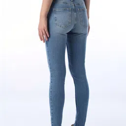 ONLY Women Skinny Fit High-Rise Mildly Distressed Light Fade Stretchable Jeans image 4