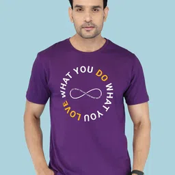 NOBLE HUSTLE Typography Printed Round Neck Pure Cotton T-shirt-picture-23