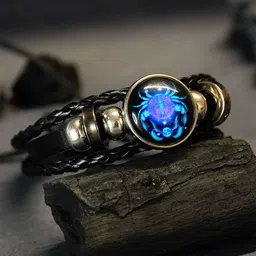 Japam Zodiac Cosmic Leather Multistrand Bracelet-picture-25