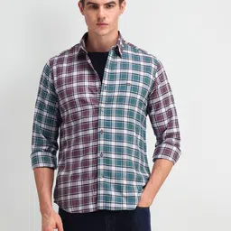 Arrow Sport Men Modern Slim Fit Opaque Checked Casual Shirt-image-24