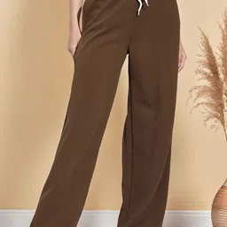 Moda Rapido Women Relaxed Easy Wash Relaxed Fit Mid-Rise Trousers-image-17