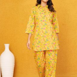 ETC Floral Printed Tunic & Trousers Co-Ord Set-picture-40