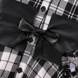 INCLUD Girls Checked Fit & Flare Dress image 3