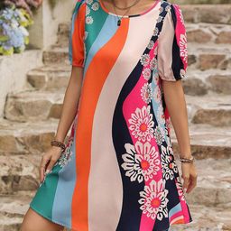 JC Mode Print A-Line Dress-picture-14