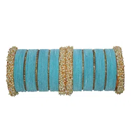 SEEMO Set Of 58 Stone-Studded Bangles-picture-25