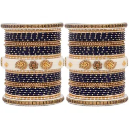 leshya Set Of 64 Stone-Studded Brass Bangles-picture-24