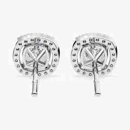VALANOVA Hallmarked 18K White Gold Diamond Earrings-3.0 gm image 3