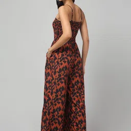 clobug Abstract Printed Shoulder Straps Cotton Basic Jumpsuit image 5