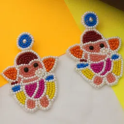 MISS ASTUTE Women Fabric Artificial Beads Earrings-image-24