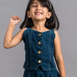 HIMMEL Girls Shoulder Straps Sleeveless Regular Top-picture-13