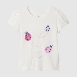 GAP Girls Brannan Bear Motif Printed Pure Cotton Short-Sleeves T-shirt-image-80