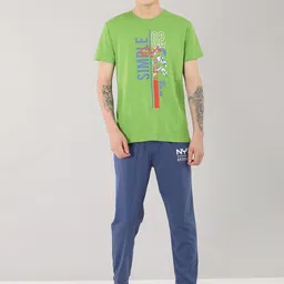 Masculino Latino Plus Men Typography Printed T-shirt & Pyjamas Night suit-image-52
