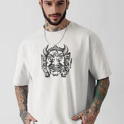 MaverIQ Men Graphic Printed Round Neck Cotton Oversized T-shirt-picture-33