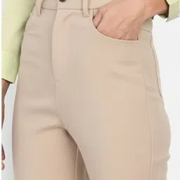 Next One Women Smart Straight Fit High-Rise Easy Wash Trousers image 3