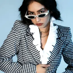 PROT-OFFICIAL Checked Self Design Notch Lapel Collar Tailored Jacket-picture-14