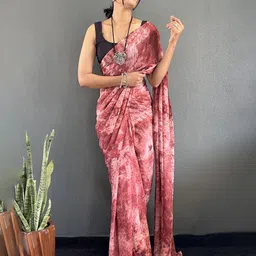 DIVASTRI Zari Pure Georgette Saree image 3