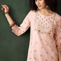 Sangria Embroidered Straight Kurtas image 1