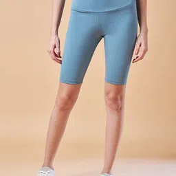 COLOR CAPITAL Pack Of 2 High Rise Above Knee Gym Tights image 2