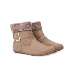 Rocia Women Casual Ankle Length Suede Boots-picture-3
