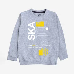 Minicult Kids Typography Printed Round Neck Pullover Sweatshirt-picture-13
