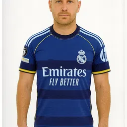 dostitch Men Brand Logo Real Madrid Striped Dri-FIT T-shirt-image-13