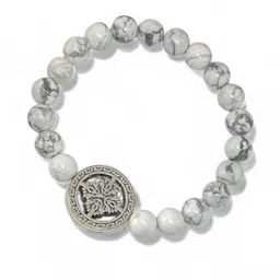 Gems Guru Unisex Grey Metal Natural Flower Hoplite Bracelet-picture-39