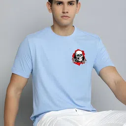 SZN Men Grunge Printed Round Neck Short Sleeves Slim Fit T-shirt-picture-29