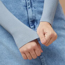 Ginger by Lifestyle Women Ribbed Scoop Neck Long Sleeves Top image 5