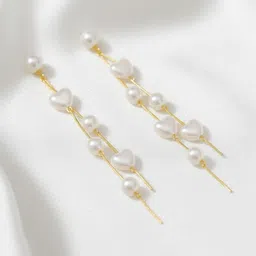 Anouk Heart Shaped Drop Earrings image 2