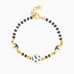 SWASHAA Kids Set of 2 Stainless Steel 18KT Gold-Plated Beaded Wraparound Bracelets image 3