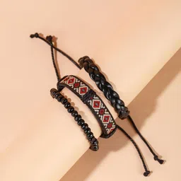 The Roadster Lifestyle Co. Set Of 3 Leather Wraparound Bracelet-picture-39