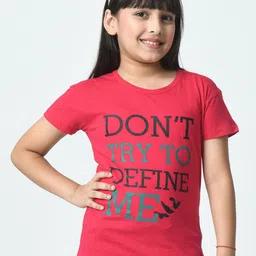 BAESD Girls Typography Printed T-shirt-image-58