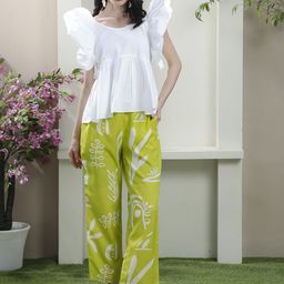 Athena Printed Scoop Neck Top With Trousers Co-Ords-picture-47