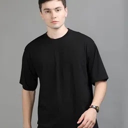 GLOWBERRY Men Solid Organic Cotton T-shirt image 5