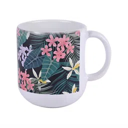 PENTADECO White & Black Floral Printed Ceramic Glossy Mugs Set of Cups and Mugs image 3