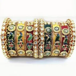 SAVORADE Set Of 14 Multi Glass Bangle-picture-23