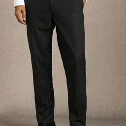 Louis Philippe Men Textured Slim Fit Formal Trousers-image-51