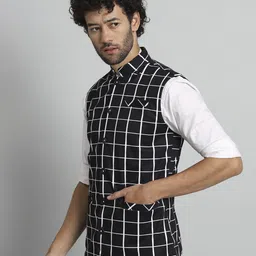 tandul Men Checkered Single Breasted Casual Blazer image 4