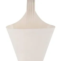 DERVINO 5 Pieces White Hanging Railing Pots Planters image 4