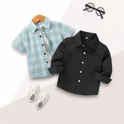 VANI COUTURE Boys Checked Casual Shirt-picture-41