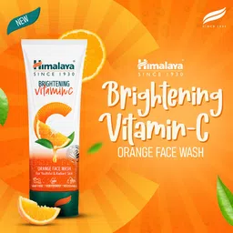 himalaya Brightening Vitamin C Orange , Brightening Face Cleanser, Remove Dull Skin Face Wash image 3