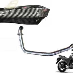 acube mart 1 FZ V2 125 bike bend pipe, 1 FZ V2 125 bike exhaust Combo-picture-19