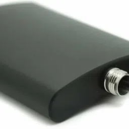 nexshop Black Color Hip Flask 1113 Model 207 ML | Heavy Quality Stainless Steel And 100 Percent Leak Proof And Toxic Free Pocket Size Hip Flask With 1 Funnel Stainless Steel Hip Flask image 4