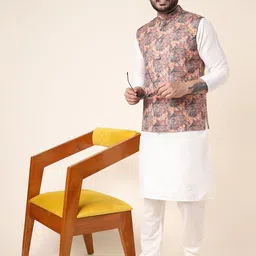 W & G Printed Nehru Jacket image 5