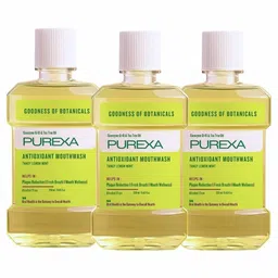 Purexa Set Of 3 Antioxidant & Alcohol-Free Mouthwash - Lemon Mint - 250 ml Each-picture-44