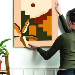 Myntra Elegant Homes Boho Tropical Canvas Landscape 1-Frame Painting Wall Art image 5